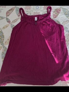 Merona Magenta Braided Strap Tank Top